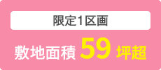 限定1区画　敷地面積59坪超